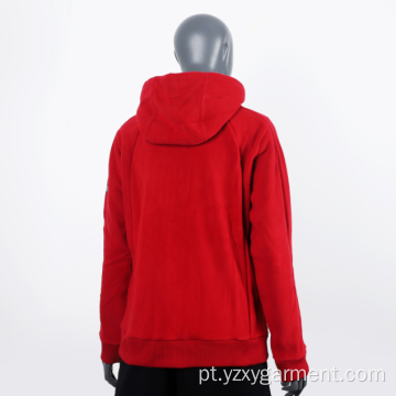 Suéter de capuz para mulheres vermelhas